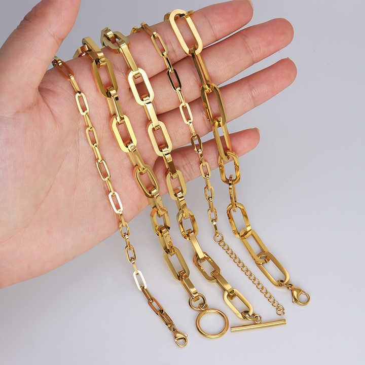 Elegant 18k Gold Paperclip Necklace™