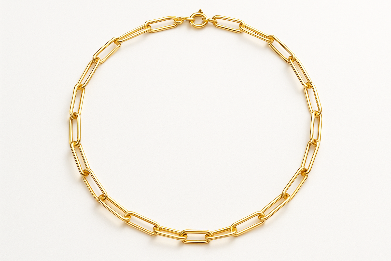 gold paperclip necklace chain elegant and for everyday wear